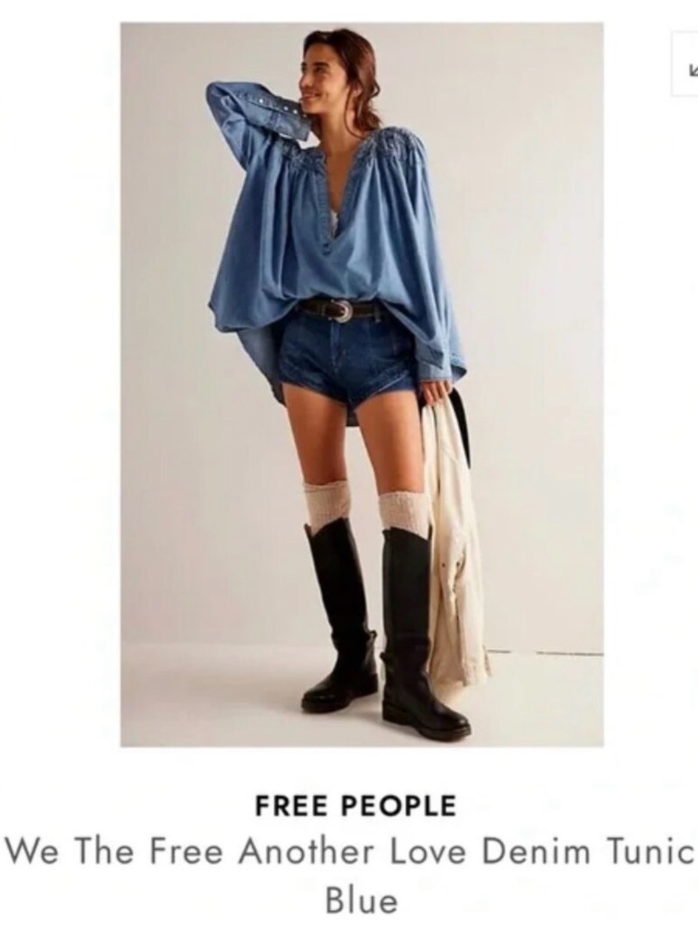 We The Free Another Love Soft Denim Tunic